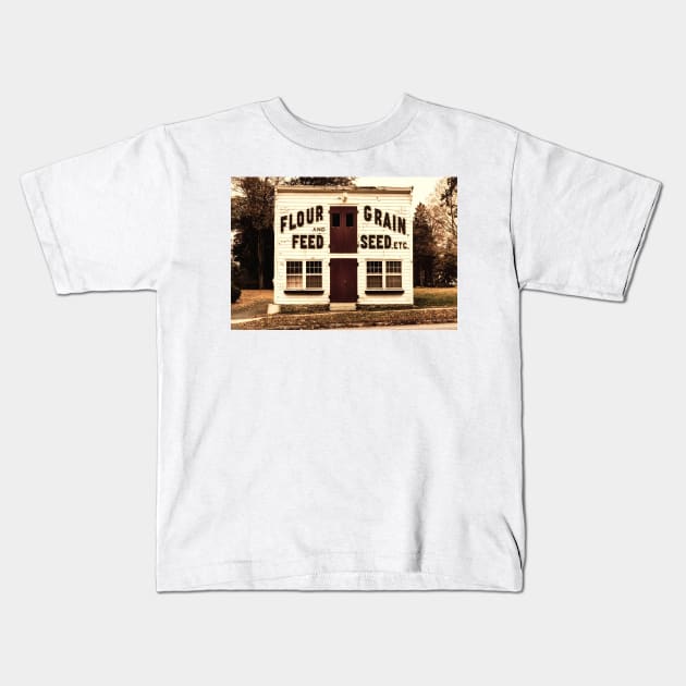 Flour And Feed Store 5 Kids T-Shirt by Robert Alsop